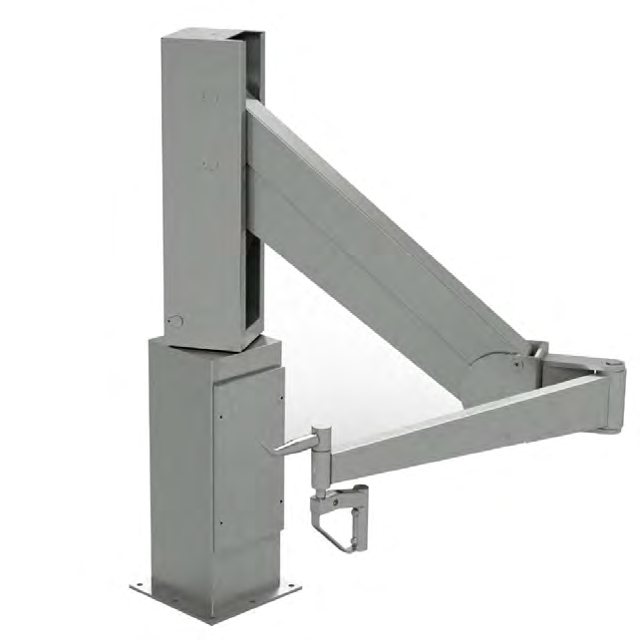 Brazo de carga de muelle, hidráulico, inox