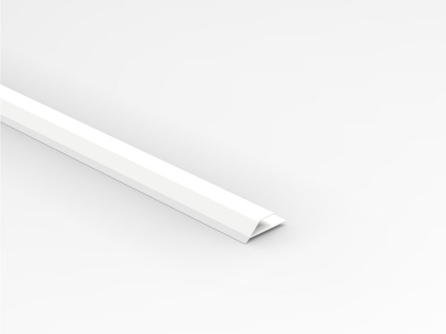Perfil terminal flexible PVC blanco