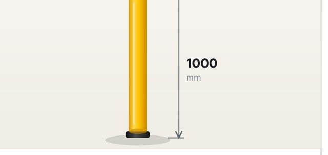 Bolardo Ultra · H 1.000 mm · Ø 120