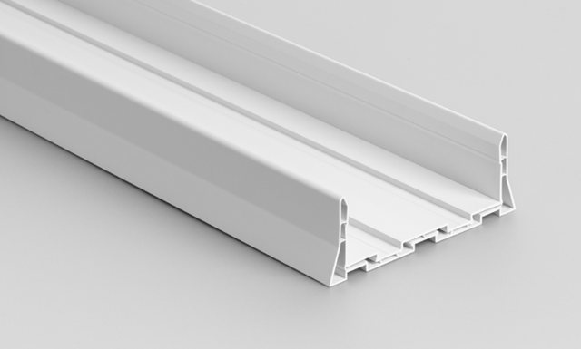 Perfil base 80 mm (alto 45 × ancho 105 mm)