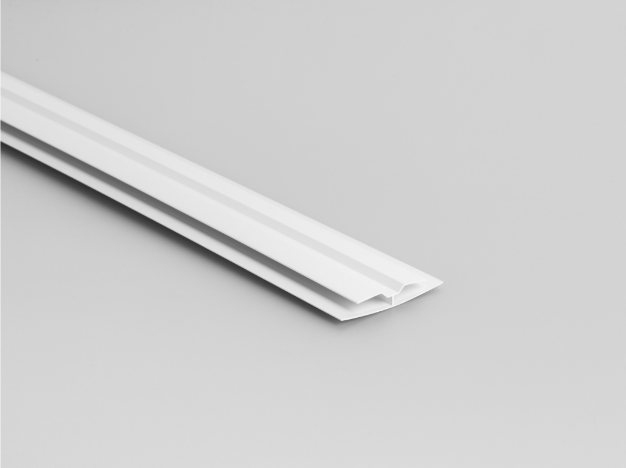 Perfil unión en H PVC blanco